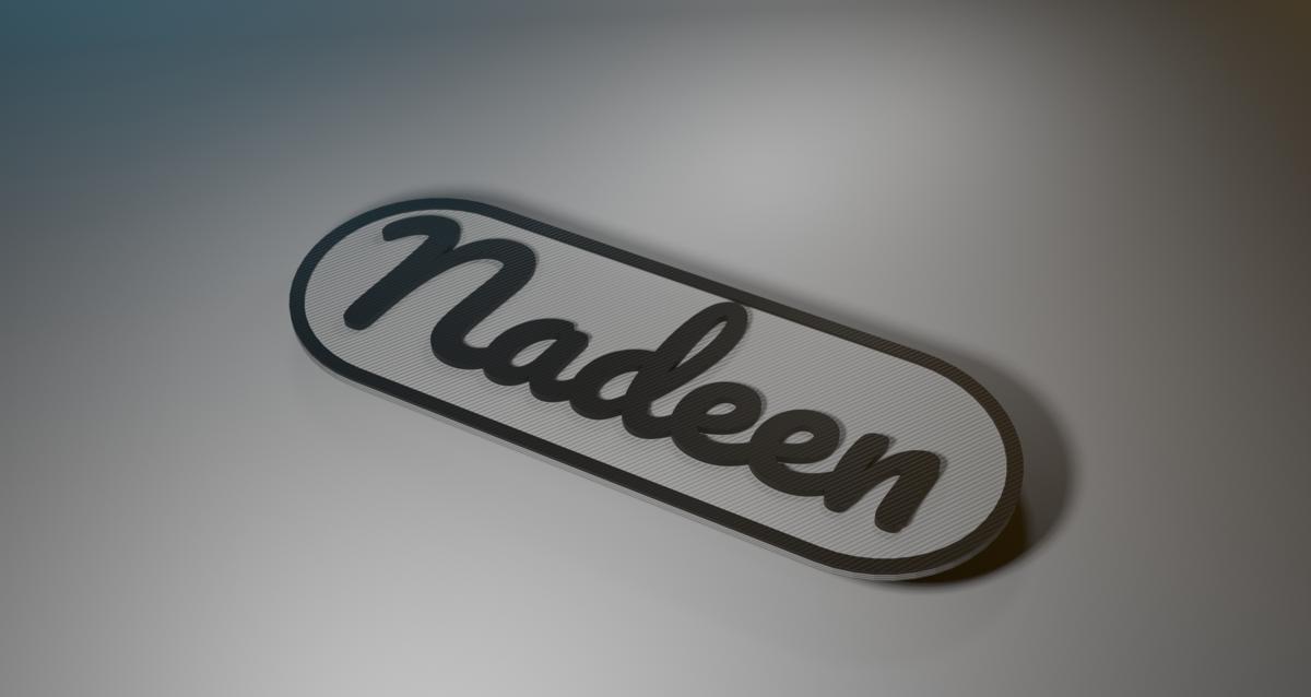 Das persönliche Namensschild für Nadeen