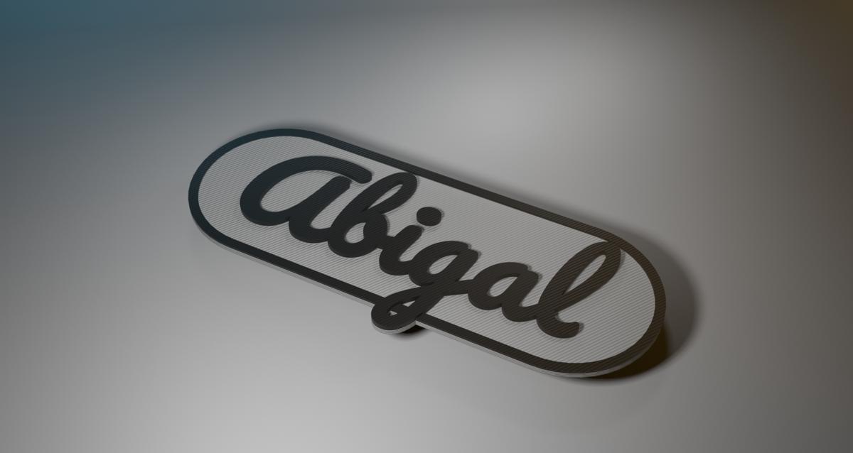 Das persönliche Namensschild für Abigal