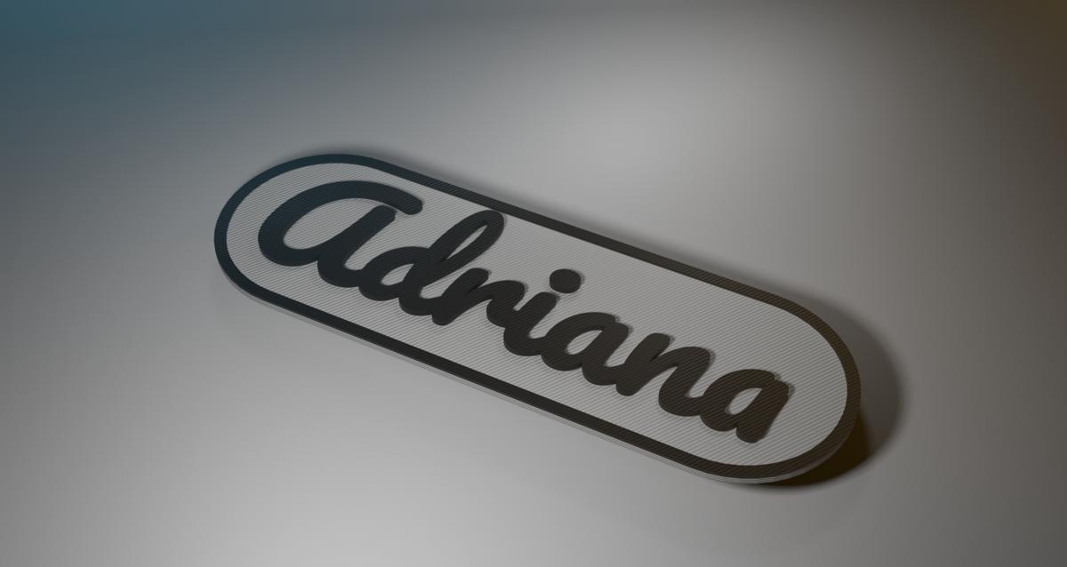 Das persönliche Namensschild für Adriana